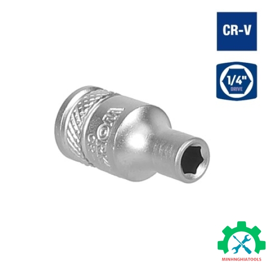 Đầu tube có đầu vuông 1/4 inch và đầu lục giác 6 cạnh size 7mm Workpro - WP274004