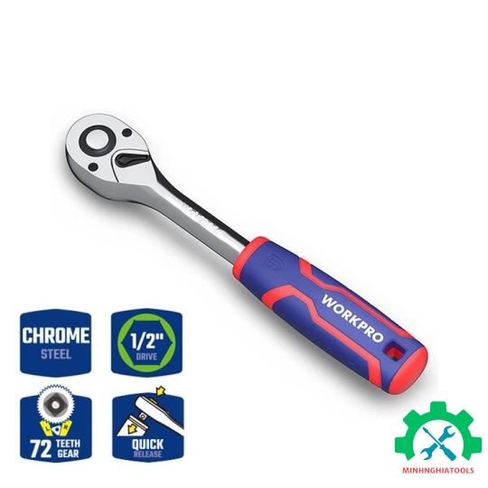 Cần siết tự động đảo chiều 1/2 inch 72T Workpro WP271012