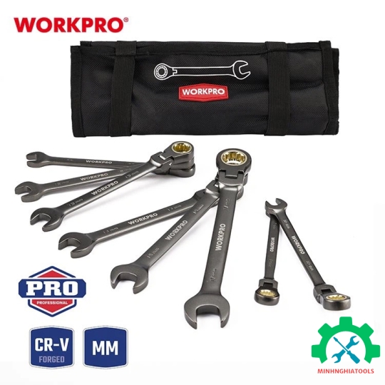 Bộ cờ lê lắt léo vòng tự động 8 chi tiết  Workpro - WP202521 