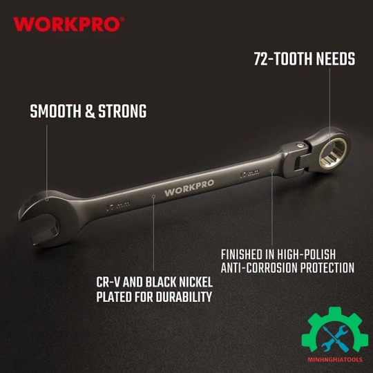 Bộ cờ lê lắt léo vòng tự động 8 chi tiết  Workpro - WP202521 