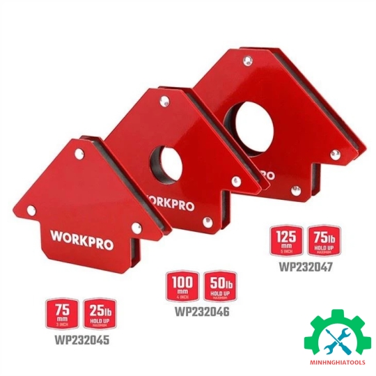Nam châm ke góc hàn WORKPRO, size 3 inch ( WP232045 ), 4 inch ( WP232046 ) , 5 inch ( WP22047 )