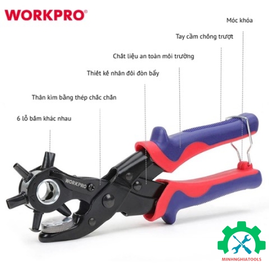 Kìm kết hợp 3 chức năng (điện, cắt, nhọn) Workpro - WP231078 