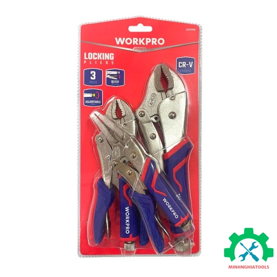 Bộ kìm có răng khóa, bằng thép CR-V (1 SET = 3 cái) WP201003 
