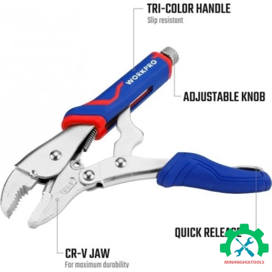 Kìm bấm bằng thép CR-V 7 inch 180mm Workpro - WP231073 