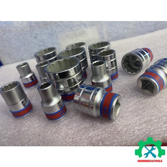 Đầu Tube  Kingtony 1/2" trắng ngắn 12 cạnh 4330M  Size lẻ từ 8-32mm
