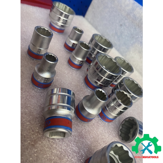Đầu Tube  Kingtony 1/2" trắng ngắn 12 cạnh 4330M  Size lẻ từ 8-32mm