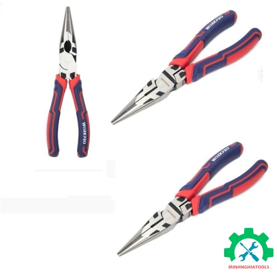 Kìm nhọn bằng thép CR-V 6 inch, 8 inch WORKPRO WP231101 - WP231102