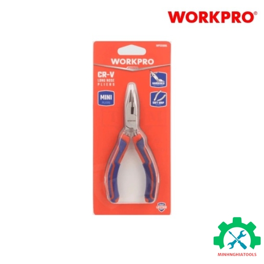 Kìm mũi dài nhọn mini, bằng thép CR-V WORKPRO - WP231095 