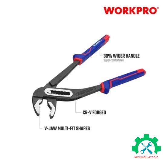 Kìm mỏ quạ bằng thép CR-V 10 inch, 12 inch Workpro WP231028 - WP231029