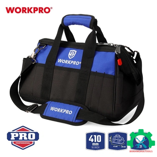 Túi đựng dụng cụ có đế chống nước, 400mm 16 inches Workpro - WP281007 