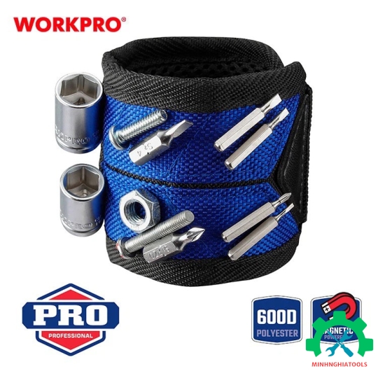 Tay đeo đựng công cụ từ tính Workpro WP289002 size S kích thước 285x75mm 