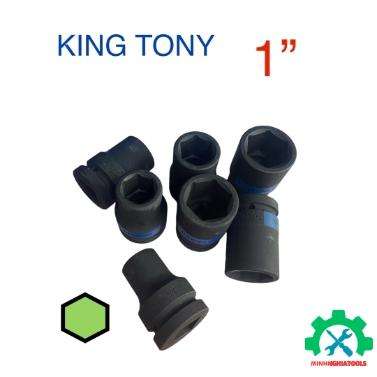 Tube 1 inch Kingtony 8835M  6 cạnh  đen dài 80mm kích thước lẻ 24-41mm 