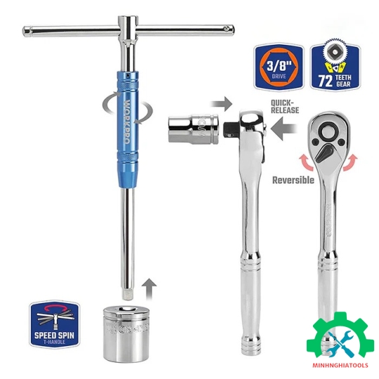 Bộ tuýp 24 chi tiết 3/8 Workpro WP202553 