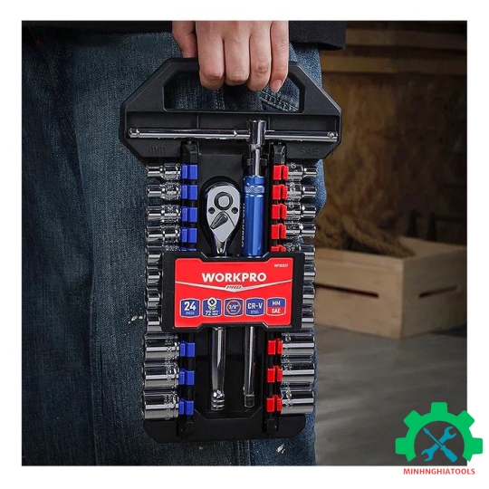 Bộ tuýp 24 chi tiết 3/8 Workpro WP202553 