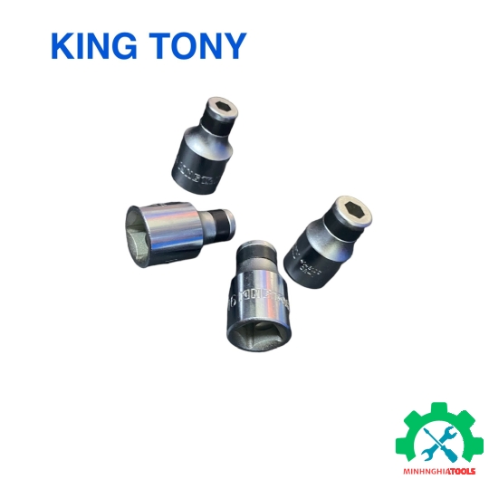 Đầu chuyển bulong 1/2 inch sang mũi vít đóng 6.35 - 8mm Kingtony 4148xxS