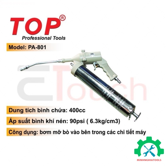 Bơm Mỡ Bằng Hơi ( 1 Chức Năng ) TOP PA-801 