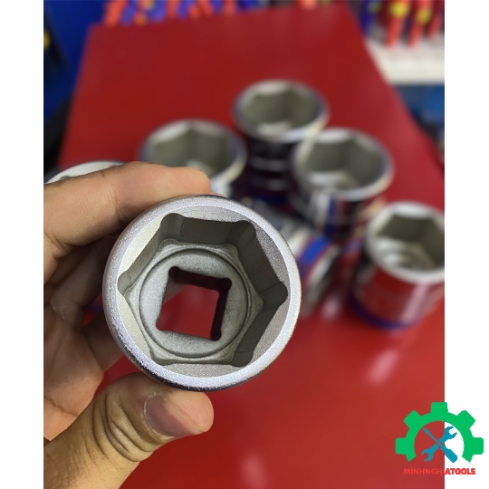 Đầu Tube Trắng Ngắn 3/4 Inch Kingtony 6335 Thép CR-V, Các Size Lẻ Từ 17-65mm