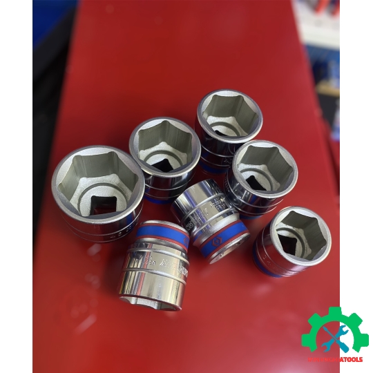 Đầu Tube Trắng Ngắn 3/4 Inch Kingtony 6335 Thép CR-V, Các Size Lẻ Từ 17-65mm