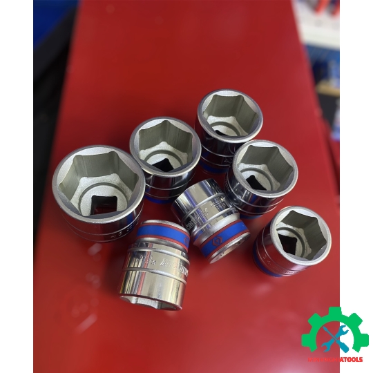 Đầu Tube Trắng Ngắn 3/4 Inch Kingtony 6335 Thép CR-V, Các Size Lẻ Từ 17-65mm