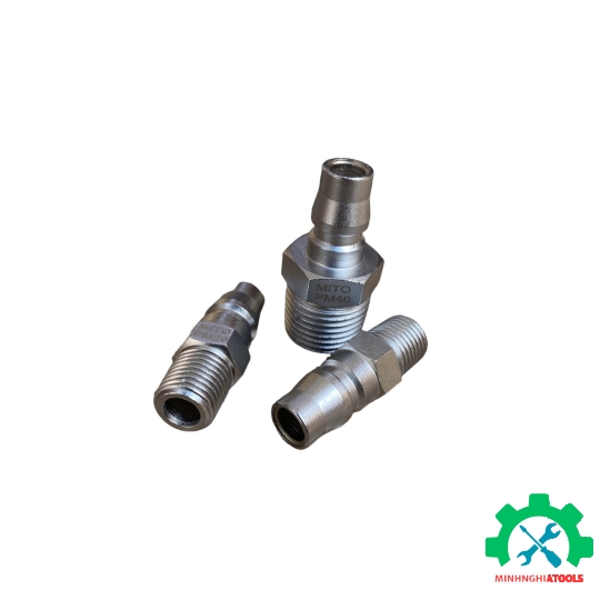 Đầu nối hơi cao cấp Mito-PM răng ngoài kích thước lẻ có PM20, PM30, PM40