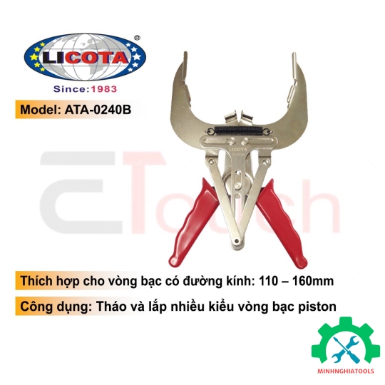 KÌM VÔ BẠC PISTON  110 -- 160MM LICOTA ATA-0240B