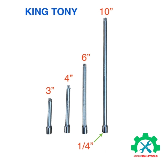 Đầu nối dài 1/4 Kingtony 2221M đầu vuông 6.35mm