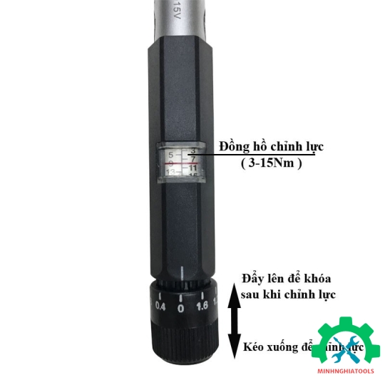 Cần Siết Chỉnh Lực 1/4 Có Đồng Hồ (3 - 15Nm) LICOTA AQW-N2015V 