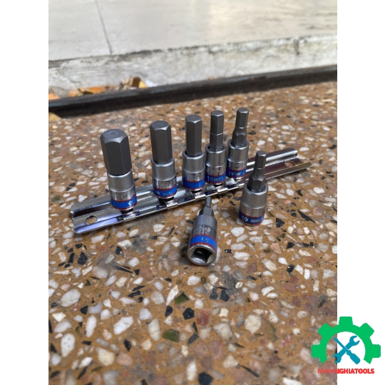 Bộ tuýp lục giác 1/4 Kingtony 2127PR 7 chi tiết H3-H10 