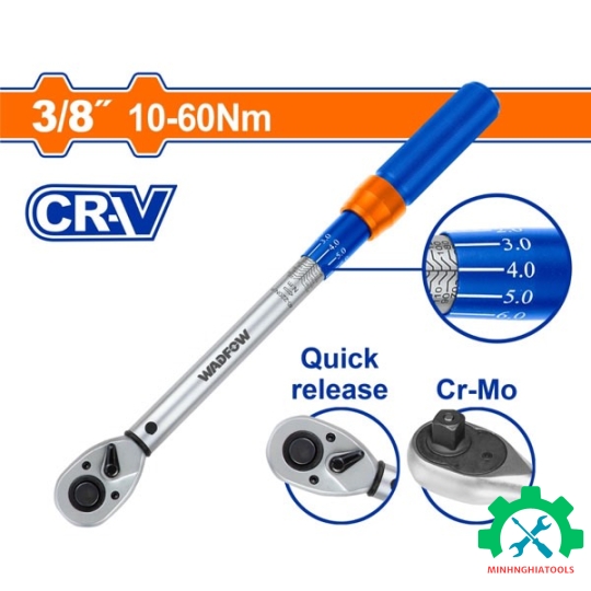 Cần siết lực 3/8" 10-60Nm WadFow WWQ1D38 