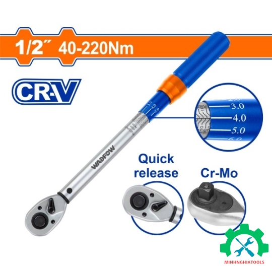 Cần siết lực 1/2 inch 40-220Nm WadFow WWQ1D12