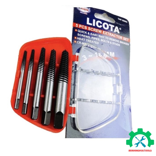 Bộ dụng cụ lấy ốc gãy Licota TAP-50002 5 chi tiết 3mm-18mm