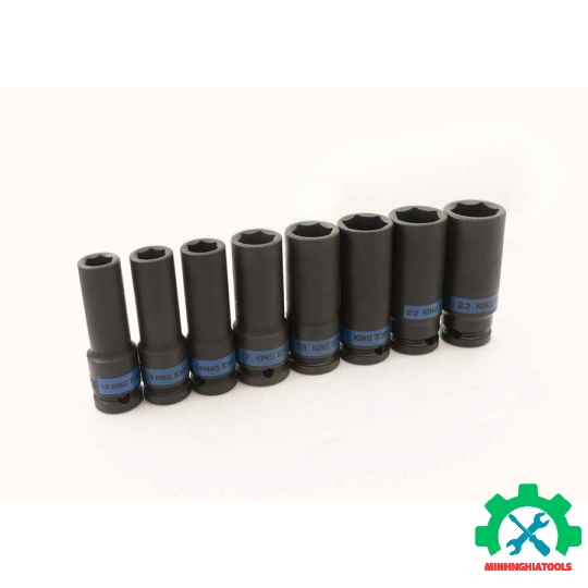 Bộ tube 1/2 inch 25 chi tiết đen dài 77mm CR-MO Kingtony (8-36mm) 9-4435MP