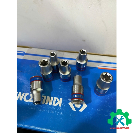 Tuýp E trắng ngắn chân cấm 1/4" Kingtony 2375M, kích thước lẽ E5 - E8
