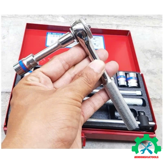 Bộ tuýp 1/4 Kingtony 2019MR03 18 chi tiết loại tuýp 12 cạnh 