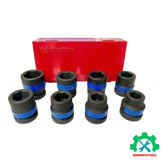 Bộ tuýp 1 inch  8 chi tiết loại 6 cạnh Kingtony 8410MP
