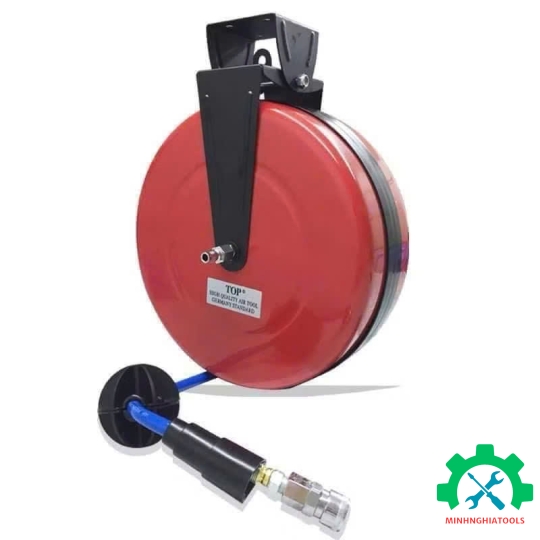 Cuộn dây hơi treo tự rút 9m TOP HR-702A ống 8mm x 12mm 