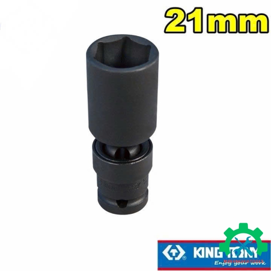 Tuýp 1/2" đen lắc léo vặn bulong góc hẹp Kingtony 4A55M, Kích thước lẽ 10-24mm