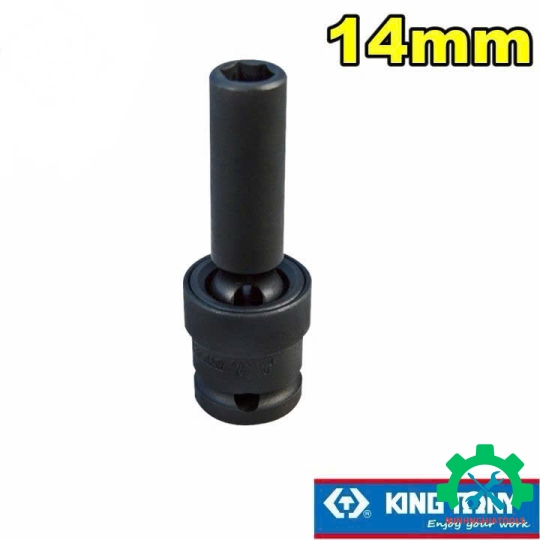 Tuýp 1/2" đen lắc léo vặn bulong góc hẹp Kingtony 4A55M, Kích thước lẽ 10-24mm