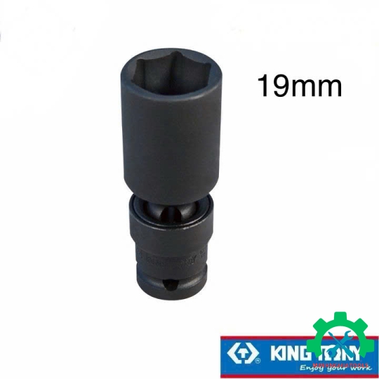 Tuýp 1/2" đen lắc léo vặn bulong góc hẹp Kingtony 4A55M, Kích thước lẽ 10-24mm