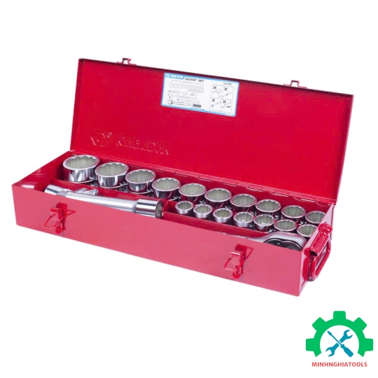 Bộ tuýp 3/4 inch 23 chi tiết hệ mét Kingtony 6023MR loại 12 cạnh