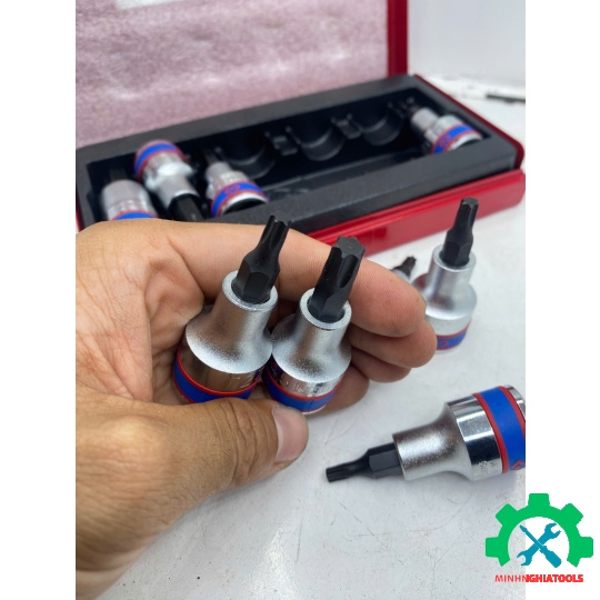 Bộ đầu tuýp lục giác 1/2" loại bông 9 chi tiết Kingtony 4109PR 