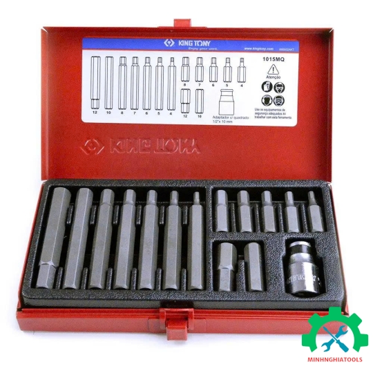 Bộ mũi vít đóng lục giác 15 chi tiết Kingtony 1015MQ  H4-H12