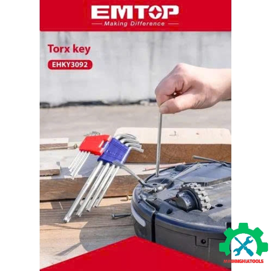 Bộ lục giác bông 9 chi tiết EMTOP EHKY3092 T10-T50